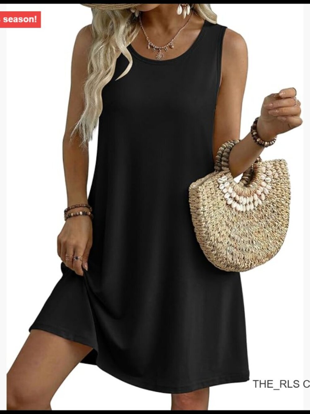 Sleeveless Casual Floral Tshirt Sundress with Pockets Loose Tank Beach Dress